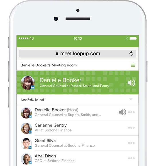 LoopUp Premium Remote Meetings Conference Calls Mobile UI